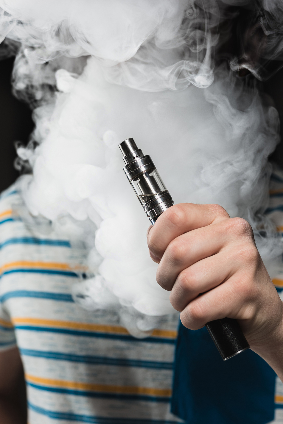 Author unknown The face of vaping young man